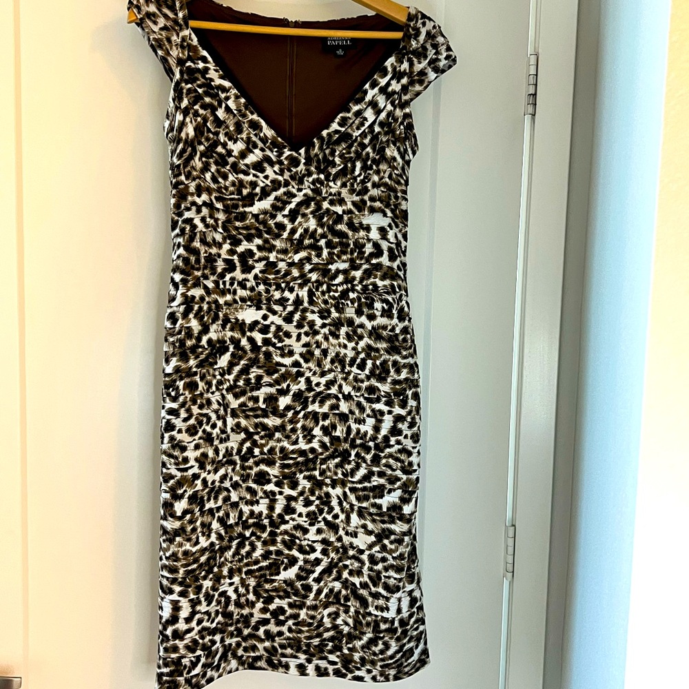 Vintage Adrianna Papell Leopard Print Dress